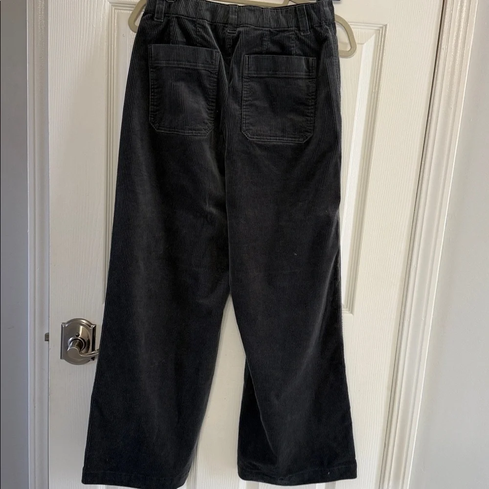 COMPTOIR DES COTONNIERS X UNIQLO WIDE LEG CORDUROY PANTS ANKLE sz S 26-27 gray